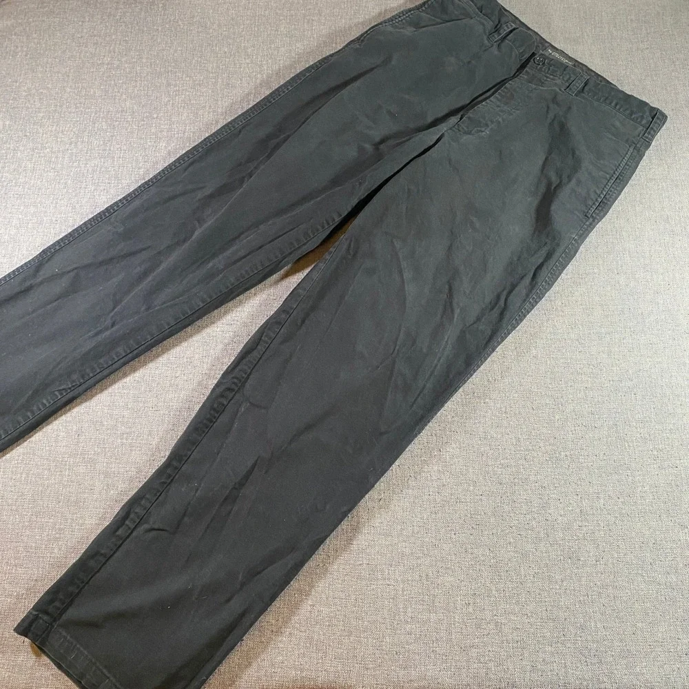 Banana Republic Stretch‎ Mens 33L Black Chino Pants Casual Trousers